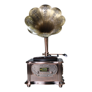 Retro <span class=keywords><strong>Bluetooth</strong></span> Vinyl Máy nghe nhạc ghi âm cho LP hồ sơ với cổ điển gramophone - Product Image 1