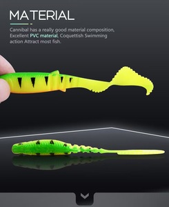 Señuelo Artificial Curvo Tipo Cannibal de 70mm 90mm 110mm para Pesca de Lubina, Silicona Duradera, PVC, ABS, para Pesca en Ríos, Arroyos y Mar - Product Image 5
