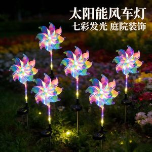 Lampe solaire LED en forme de fleur d'hortensia rose pour jardin extérieur, poteau lumineux pour allée - Product Image 4