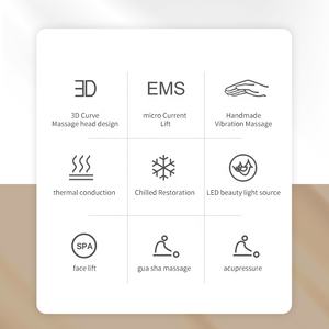 Equipo de belleza para uso en el hogar, dispositivo de belleza antienvejecimiento para estiramiento facial, tonificación Facial de microcorriente, masajeador de raspado Guasha - Product Image 4