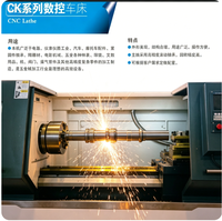 Torno CNC Horizontal de Cama Plana CK6130 con Certificación CE, Control Estándar GSK, Giro de 300 mm, Torreta de 4 Estaciones, Torneado de Metal de Precisión