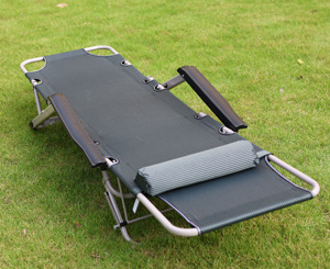 Chaise longue <span class=keywords><strong>de</strong></span> plage portable <span class=keywords><strong>de</strong></span> haute qualité, chaise inclinable pliable pour le <span class=keywords><strong>jardin</strong></span>, l'hôtel, la cour, avec cadre <span class=keywords><strong>en</strong></span> <span class=keywords><strong>fer</strong></span> et coussins - Product Image 6