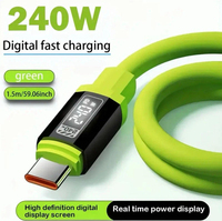 Cable USB C a USB C JILIAN de 240W con Pantalla Digital y E-Marker, Cable de Carga Rápida TPE PD Tipo C para Teléfono, Tableta y Portátil
