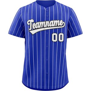 Maillot de baseball personnalisé à rayures fines, chemise boutonnée en sergé, anti-humidité, unisexe, pour adulte, nom d'équipe 00 - Product Image 1