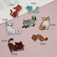 Patchs brodés autocollants en gros pour animaux (chats), sans couture, pour réparation de trous dans les vêtements, accessoire de bricolage