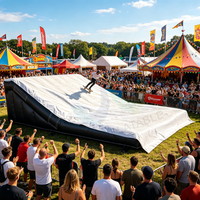 Rampe d'atterrissage gonflable personnalisée pour le FMX, le VTT, le BMX, la randonnée en plein air, la glisse sur neige, les sauts acrobatiques, l'airbag gonflable