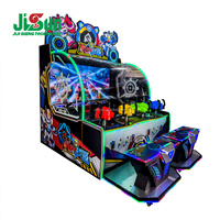 Machine de jeu d'arcade mobile de tir à 4 joueurs, à monnayeur, avec marteau et éclairage LED, équipement de divertissement pour parc d'attractions