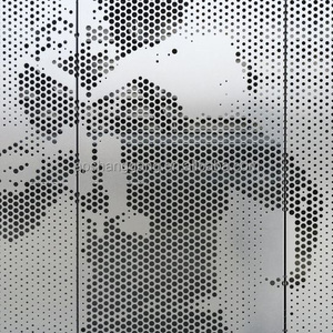 0.5 मिमी 1 मिमी मोटाई बड़ा एल्यूमीनियम पंचिंग बोर्ड गोल छेद 304 316 स्टेनलेस स्टील छिद्रित धातु शीट जाल सजावटी के लिए - Product Image 1