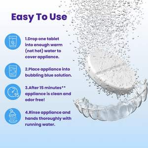 Pastillas Limpiadoras para Dentaduras Postizas, Limpiadores Ultrasónicos para Limpiar Protectores Bucales <span class=keywords><strong>Invisalign</strong></span>, Protectores Nocturnos y Más, Suministro para 4 Meses - Product Image 4