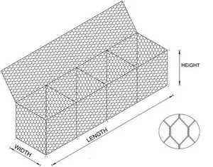 Rockfall Protection Galvanized Wire Mesh Gabion Diversion Dam Woven Gabion Box