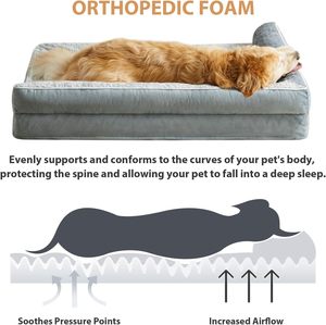 Wholesale Custom Modern Rectangle Grey Plush Velvet Orthopedic <b>Calming</b> Large <b>Dog</b> <b>Bed</b> Cooling Fabric Deep Sleep Pet <b>Bed</b> Mat - Product Image 2