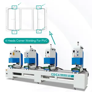 CGMA altamente eficiente máquinas de soldadura de cuatro esquinas PVC ventana puerta marco máquina de soldadura PLC 4 cabeza upvc ventana máquina de soldadura