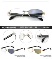 Lunettes de soleil photochromiques de mode pour adultes, monture carrée PC, presbytie, rétro, unisexe, haute qualité, protection UV400