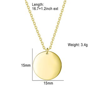 NSA2-076 Réel 925 Solide <span class=keywords><strong>Argent</strong></span> <span class=keywords><strong>Ras</strong></span> Du <span class=keywords><strong>Cou</strong></span> Ronde Coin Charme Disque Pendentif Personnalisé <span class=keywords><strong>Collier</strong></span> Pour Logo sur - Product Image 2