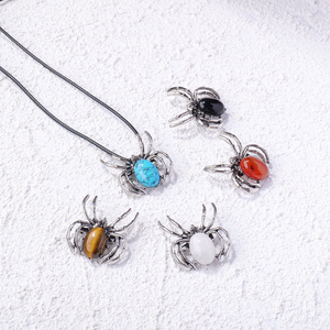 Colgante y Broche de Araña de Cristal Natural al por Mayor para Joyería de Brujería de Halloween, Accesorio de Fiesta, Regalo - Product Image 4