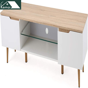 <span class=keywords><strong>Tv</strong></span> Cabinet soggiorno <span class=keywords><strong>Tv</strong></span> stand di lusso moderno con due grandi <span class=keywords><strong>disegni</strong></span> e gambe in legno massello alta lucentezza 150cm divisorio in vetro - Product Image 3
