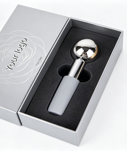 Globi di Ghiaccio in Metallo Argentato con Logo Personalizzato per Occhi, Bastoncini Cryo per Massaggio Viso - Product Image 1