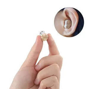 Prothèse auditive en plastique amplificateur de son d'oreille aides auditives réglables mini amplificateur auditif interne invisible pour les personnes âgées sourdes