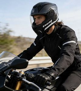 Hot Selling Black Border Patterned <strong>Helmet</strong> With Carbon Fiber Decal Motorcycle <strong>Helmets</strong> For Men And Women All Seasons - Product Image 4