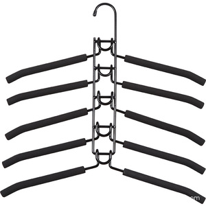 D5559 Cintres à vêtements multi-niveaux en métal pour pulls et manteaux, gain de place, antidérapants avec rembourrage en mousse, pour t-shirts et chemisiers - Product Image 1