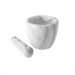 Pilon et mortier en marbre de qualité supérieure pour accessoires de cuisine forme ronde Imam Dasta ensemble de meulage au top des ventes - Product Image 1