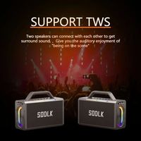 Mesin Karaoke SODLK S1115 200W DSP BT Dengan 2 Mikrofon Nirkabel Power Bank TWS EQ TF USB Speaker Rekaman Langsung SODLK S1623