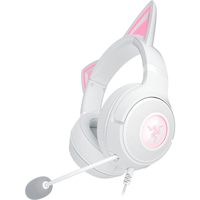 Audífonos para Juegos Razer Kraken Kitty V2 con Cable, RGB, Sonido Envolvente 7.1, Orejas de Gato, Iluminación Reactiva a la Transmisión, Controladores TriForce de 40 mm