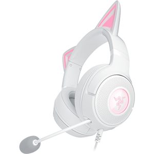 Casque de jeu filaire <span class=keywords><strong>Razer</strong></span> <span class=keywords><strong>Kraken</strong></span> Kitty <span class=keywords><strong>V2</strong></span> avec son surround 7.1, oreilles de chat, éclairage réactif au flux sonore, haut-parleurs TriForce de 40 mm - Product Image 5