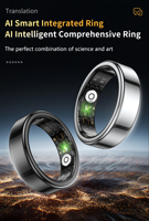 KI-Ring für Notizen mit Sprachaufzeichnung und Transkription, App für Android und iOS, Wasserdichter Smarter Ring