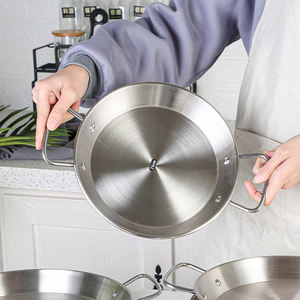 Happycooking กระทะ <span class=keywords><strong>Paella</strong></span> โลหะสองด้านกระทะทอดลึกสไตล์โมเดิร์นสำหรับเตาแม่เหล็กไฟฟ้าดีไซน์เกาหลีขนาดเล็ก - Product Image 5