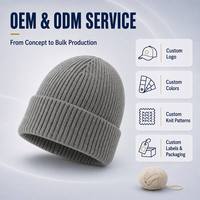 Gorro de Punto Gris para Adultos, Diseño Personalizado con Logotipo, Fabricación OEM/ODM, Venta al Por Mayor, MOQ Bajo, Etiquetas de Marca, Empaquetado