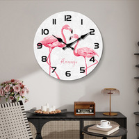 Horloge murale silencieuse à aiguilles de 12 pouces, style européen vintage, minimaliste et créative, en bois MDF, alimentée par piles, pour bureau