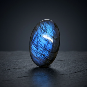 Lot en gros de cabochons ovales en labradorite bleue naturelle, certifiés par un tiers, Gopika Exports, pour la fabrication de bijoux - Product Image 1