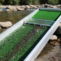 Tapis de récupération d'or pour lavoir à or, type gazon, en rouleau 1x15m, hauteur de gazon 2.6cm, 2.8cm, 3.0cm, pour la récupération d'or alluvionnaire en lavoir à or