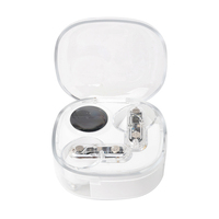 Apro138 Tws earphone Gaming nirkabel Headset BT desain transparan Headphone tampilan Digital Auriculares
