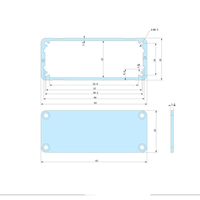 Boîtier électronique DIY en aluminium, boîtier d'amplificateur, boîte de jonction en aluminium, boîte de circuit imprimé personnalisée en métal 75*63*25mm