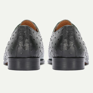 Zapatos de Cuero Genuino con Cordones y Punta Redonda para Otoño, con Diseño de Lunares, Antideslizantes y Ligeros para Vestimenta Formal de Negocios para Hombre - Product Image 3