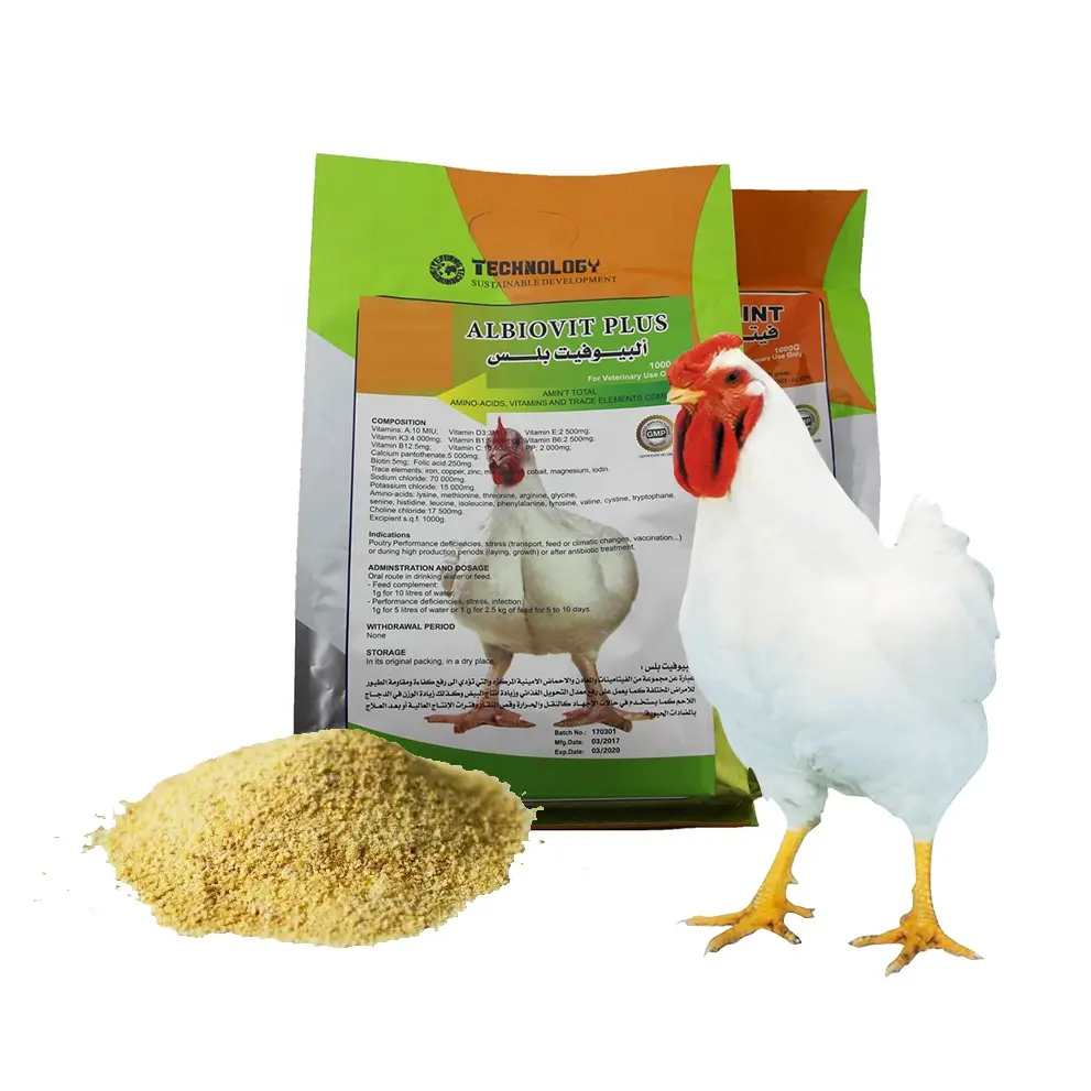 Volaille volaille poulet de chair gain de poids supplément vitaminé booster de croissance additifs alimentaires pour poulets