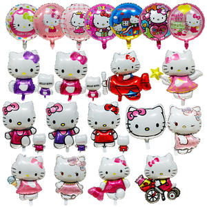 Offre Spéciale KT chat dessin animé ballon bébé douche rose Kitty anniversaire décoration feuille dessin animé ballon Globos ballons - Product Image 1