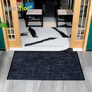 Absorbent Polyester Anti Slid Drum Anti Slip Rubber Indoor Entrance Mat Outdoor Tapete Entrada Tapis Logo Sanitiser Carpet