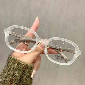 Nuevas gafas retro rectangulares con montura de PC, lentes planas, protección contra luz azul, gafas unisex de tamaño mediano Yc508501 - Product Image 4