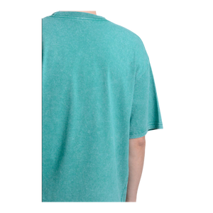 T-shirt à col rond pour homme en coton épais délavé à l'acide – Style vintage délavé aux minéraux - Product Image 3