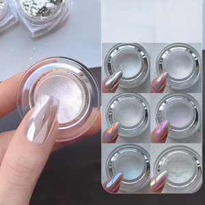 ผงกระจกเงาแสงจันทร์ ออโรร่า โครม ผงขัดเงาสุดขีด สีสำหรับตกแต่งเล็บ - Product Image 1