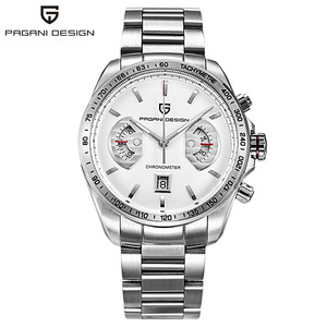 Berjani Quartz <b>Watch</b> Men Analog Chronograph Stainless Steel <b>Case</b> 30M Waterproof Glass Dial Casual Business Model CX-2445C - Product Image 3