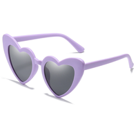 Lunettes de soleil colorées en forme de cœur rose Love&roses pour femmes Lunettes de soleil féminines rétro Love Heart Gradient Eyewear