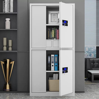 Casier de bureau moderne et armoire de classement combinés, en acier robuste, avec serrure à empreinte digitale et mot de passe électronique pour la maison et le bureau