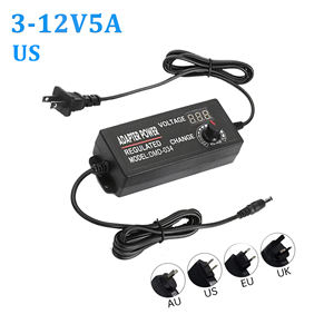 5A 3-<b>12V</b> <b>DC</b> Power Supply Adjustable with Digital Display for LED Light Dimming Motor Pump - Product Image 1