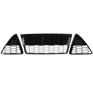 MK3 Honeycomb <b>Mesh</b> Grille <b>Grill</b> Car Front Bumper Grille <b>Grill</b> Cover+ Fog Light Lamp <b>Grill</b> Cover <b>for</b> Ford <b>for</b> Focus MK3 2012-2014 - Product Image 1