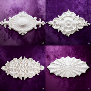 Rose de plafond moderne en plâtre de haute qualité, écologique, panneau central 3D, moulure circulaire en forme de dôme pour hôpital et villa extérieure - Product Image 2