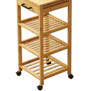 Carrito de almacenamiento móvil, mesa auxiliar para sala de estar, estante de almacenamiento multifuncional, mesa auxiliar para sofá, almacenamiento sin madera maciza - Product Image 5